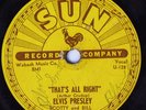 Hear 78 rpm ELVIS PRESLEY That's All Right b/w Blue Moon Of Kentucky SUN 209