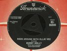 Buddy Holly,Rock Around With Ollie Vee,1958 Brunswick 45rpm,Excellent Plus Con