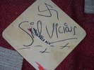 SID VICIOUS SIGNED BEER MAT 1977-78 SEDITIONARIES SEX PISTOLS PUNK ROCKER CLASH