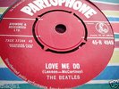 BEATLES LOVE ME DO ORIG 62' UK 1st ISSUE RED LABEL PARLOPHONE  V/G