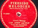 78-PRE-WAR HILLBILLY GOSPEL-CAP,ANDY, & FLIP-LOVER'S MESSAGE-RARE LABELS