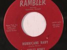 CURLEY MONEY: Hurricane Baby (rare rockabilly vinyl 45) tiny lbl tear