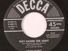 HELEN HUMES: They Raided The Joint (rare blues & r&b vinyl 45)