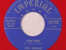 FATS DOMINO: How Long / Dreaming (rare blues & r&b vinyl 45) red wax