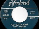 LULA REED: You Gotta Have That Green / Know What You're Doing 45 rare Soul