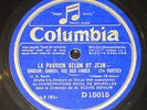 78 RPM BACH Passion selon St Jean CONSERVATOIRE ROYAL DE BRUXELLES by D.DEFAUW