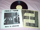 FOOLS FACE, 70s 80s POWER POP LP, HERE TO OBSERVE, BAR CO LABEL