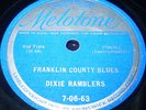 Franklin County Model T Melotone Dixie Ramblers 7-06-63 Birmingham 1937