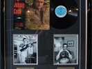 Johnny Cash Memorabilia Framed Vinyl Record & Poster in Mint Condition