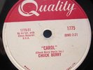 CHUCK BERRY  78 RPM  HEY PEDRO / CAROL 1958  VG+ QUALITY Canada