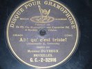 FRENCH COMIC 78 rpm RECORD Black G&T DUTREUX Chansonnette GUETEVILLE BRUSSELS