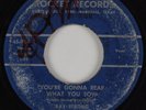 Rockabilly Country Bopper 45 RAY STRONG Gonna Reap What You Sow ROCKET HEAR