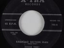 R&B Popcorn 45 DOSSIE TERRY Railroad Section Man X-TRA HEAR