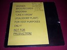 MADONNA LP LIKE A VIRGIN TEST PRESSING  SCRAPPED VINYL TEST PRESS