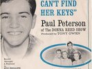 PAUL PETERSON--PICTURE SLEEVE + 45---(SHE CAN'T FIND HER KEYS)--PS--PIC--SLV