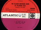 ALLMAN BROTHERS BAND - Fillmore East RARE UK 'PLUM' EX++