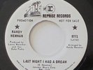 Randy Newman 45 Last Night I Had A Dream 1968 Reprise NM promo pop rock DJ RARE