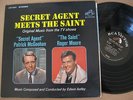 Secret Agent Patrick McGoohan Meets The Saint Roger Moore LP TV Soundtrack RARE