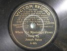 7” Victor Record Where The Mississippi Flows by Joseph Natus A 681 One sided