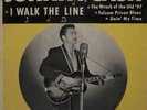 JOHNNY CASH: I WALK THE LINE  **RARE PIC SLEEVE EP** ORIG.1956 SUN 113 VG/VG+