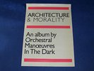 OMD - UK PROMO POSTER (PETER SAVILLE NEW ORDER ORCHESTRAL MANOEUVRES IN THEDARK)