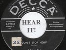 ROCKABILLY 45 Roy Hall (Decca 29786) Don't Stop Now/See You Later, Alligator