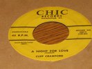 Rockabilly 45 Cliff Crawford A Night For Love CHIC 1011 UltraRare Nice Copy 1957