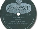 Rare CHARLES AZNAVOUR French 78 RPM Record. Sur ma vie/Après l'amour