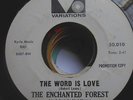Rare Girl Garage Psych 45 THE ENCHANTED FOREST: Word Is Love VARIATIONS wlp Hear