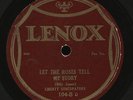 78 RPM RARE MUSEUM QUALITY  1924  PHONOGRAPH  LABEL LENOX 104  MUST C /VG++VG+++