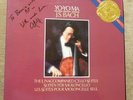Bach Solo Cello Suites LP, Promo copy signed by Yo-Yo Ma  on CBS Masterworks