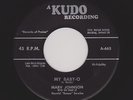 '58 DETROIT DooWop MARV JOHNSON/Grp My Baby-O/Once Upon a Time KUDO VG HEAR NOW