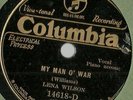 Lena Wilson, Cliff Jackson piano, My Man O' War Columbia 14618 78 rpm