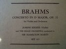 1928 Joseph SZIGETI BRAHMS  VIOLIN CONCERTO Hamilton Harti Halle Orch 78