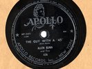 Allen Bunn trio Tar Heel Slim Apollo Blues 78 She'll Be Sorry b/w Guy With A 45