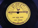 78 rpm - Carl Perkins - Blue Suede Shoes/ Honey Don't - Orig. SUN Schellack