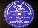 IMPERIALS   You'll Never Walk Alone. E+ 50s doo wop 78 on GREAT LAKES. EX