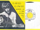* DAVID BOWIE * MEMORY OF A FREE FESTIVAL PROMO 7