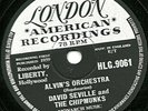 RARE DAVID SEVILLE CHIPMUNKS 78 ALVIN'S ORCHESTRA/ COPYRIGHT 1960 LON HL9061 M-