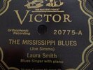 LAURA SMITH 78rpm The Mississippi Blues Lonesome Refugee VICTOR 20775 Blues