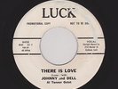 '60 Crude Bay Area DooWop JOHNNY & DELL/Grp There Is Love/The Bounce HEAR BOTH