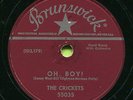 THE CRICKETS (Oh Boy / Not Fade Away)   ROCKABILLY 78 RPM RECORD