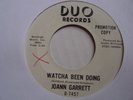 JO ANN GARRETT   WATCHA BEEN DOIN'   RARE funk 45 DUO VG+   northern soul HEAR