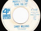 NORTHERN SOUL 45 RPM - SANDY WILLIAMS on 4 CORNERS OF THE WORLD RECORDS