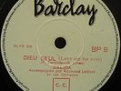 DALIDA UNIQUE GREEK BARCLAY PRESS - DIEU SEUL - 78 rpm