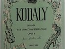 Janos Starker Kodaly  Period LP SPLP 510 MG Opus 8 green cover