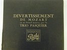  FRENCH ONLY 5 X 78 BOX SET EARLY TRIO PASQUIER MOZART DIVERTIMENTO EX