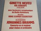 GINETTE NEVEU   Brahms violin concerto   STIL LP   Isserstedt