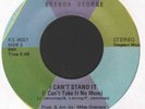 RARE FUNK NORTHERN SOUL 45    BRENDA GEORGE   I CAN'T STAND IT   KENT
