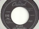 Paul McCartney My Love The Mess Capitol 1861 Black Label Beatles NM